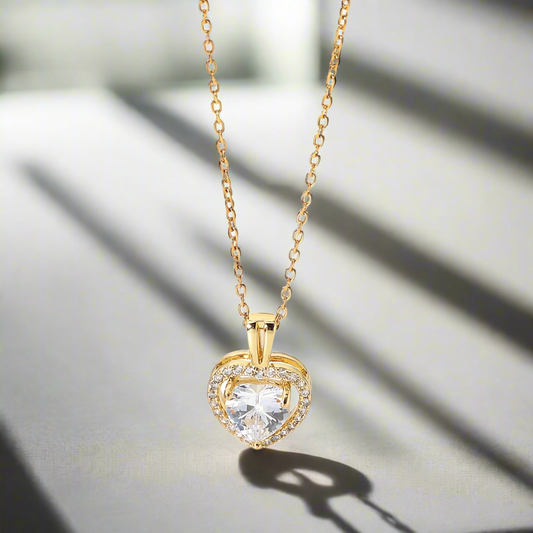 Give Away✨ 18k gold plated Stainless Steel Luxury Pendant Zircon Necklaces with 4 different colours