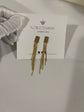Luxurious gold stainless steel tassel earrings