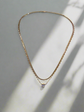 Circular zircon 2 layer necklace gold plated necklace