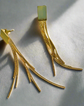 Luxurious gold stainless steel tassel earrings