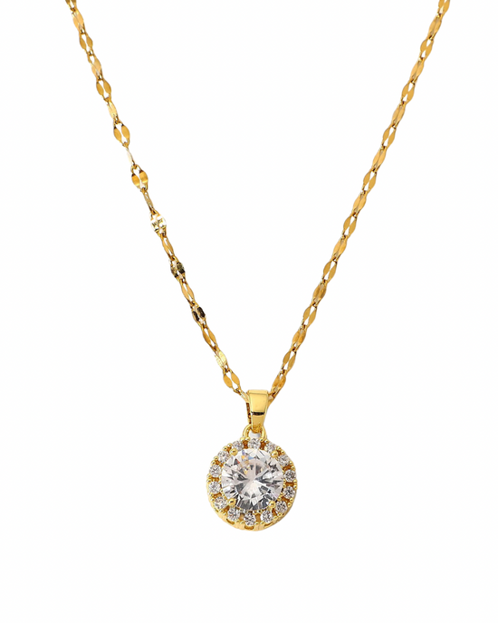 Give Away✨ 18k gold plated Stainless Steel Luxury Pendant Zircon Necklaces with 4 different colours