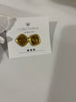 Caramel Glow Gold Earrings – 18K Gold-Plated with Warm Amber Tone