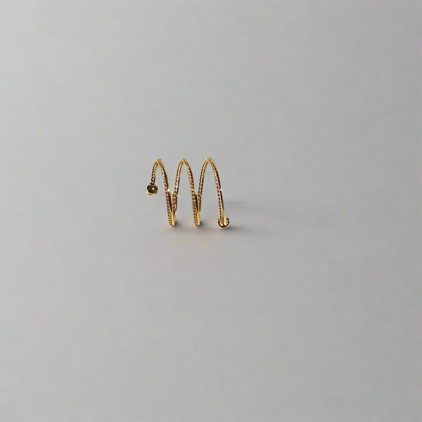 Adjustable twist spring ring