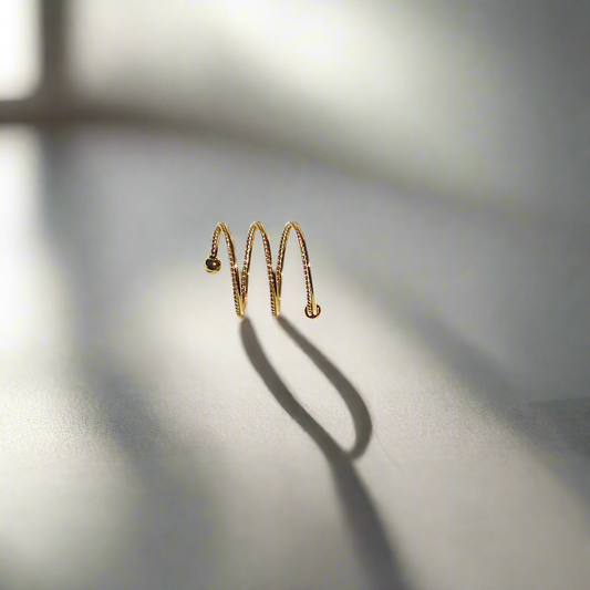 Adjustable twist spring ring