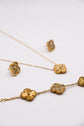 Gold diamond clover sets