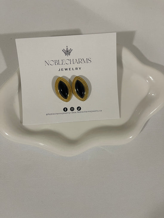 Golden Eclipse Studs