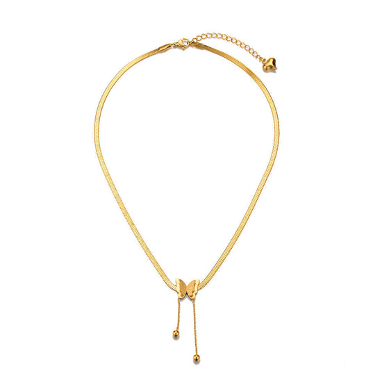 Butterfly chain necklace 18k gold plated