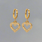 Hollow heart hoop earrings